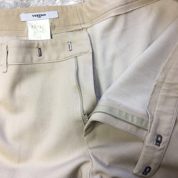 Vertigo Paris Tan Dress Pants Slacks Trousers 369 - Picture 4 of 7